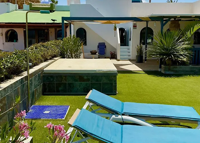Dalia House, Frontbeach, Piscina, Semesterbostad Corralejo